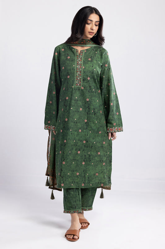 Embroidered Kurta Dupatta Trouser - 2648