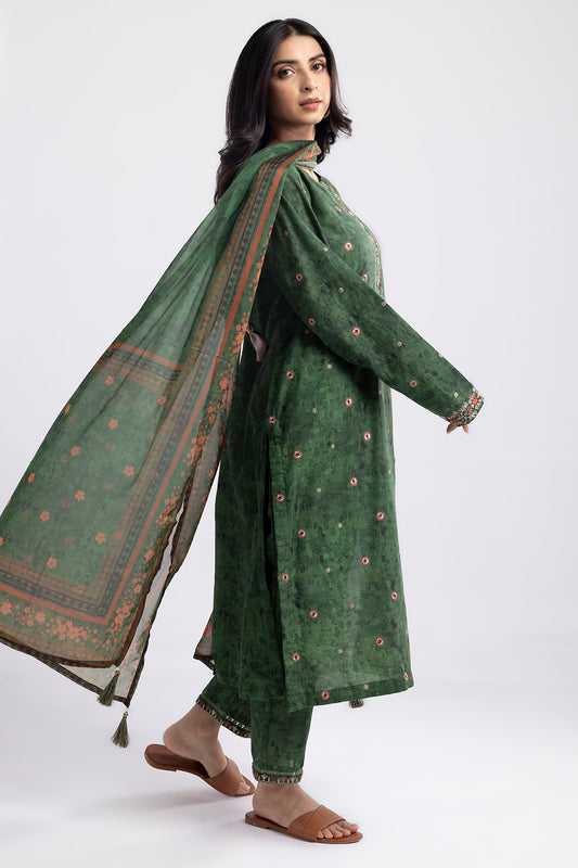 Embroidered Kurta Dupatta Trouser - 2648