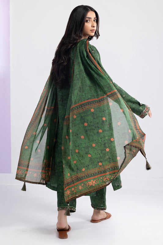 Embroidered Kurta Dupatta Trouser - 2648