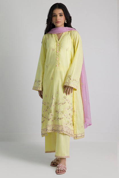 Embroidered Kurta Dupatta Trouser - 2650
