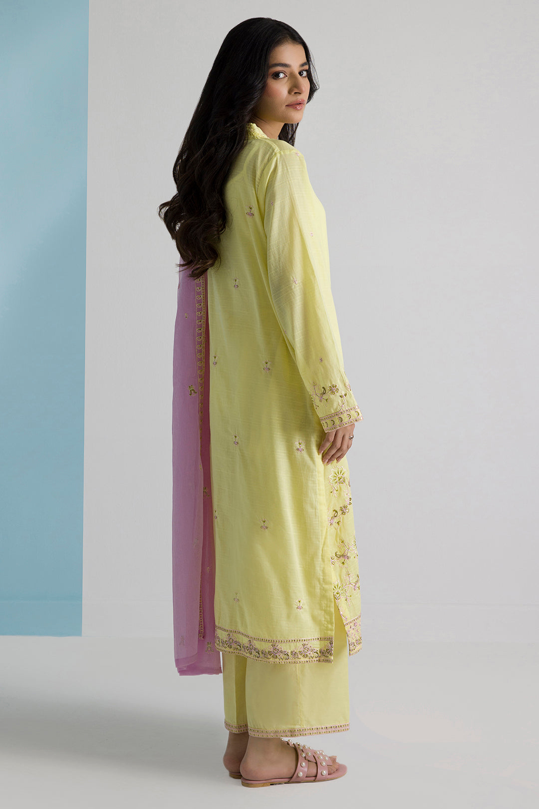 Embroidered Kurta Dupatta Trouser - 2650