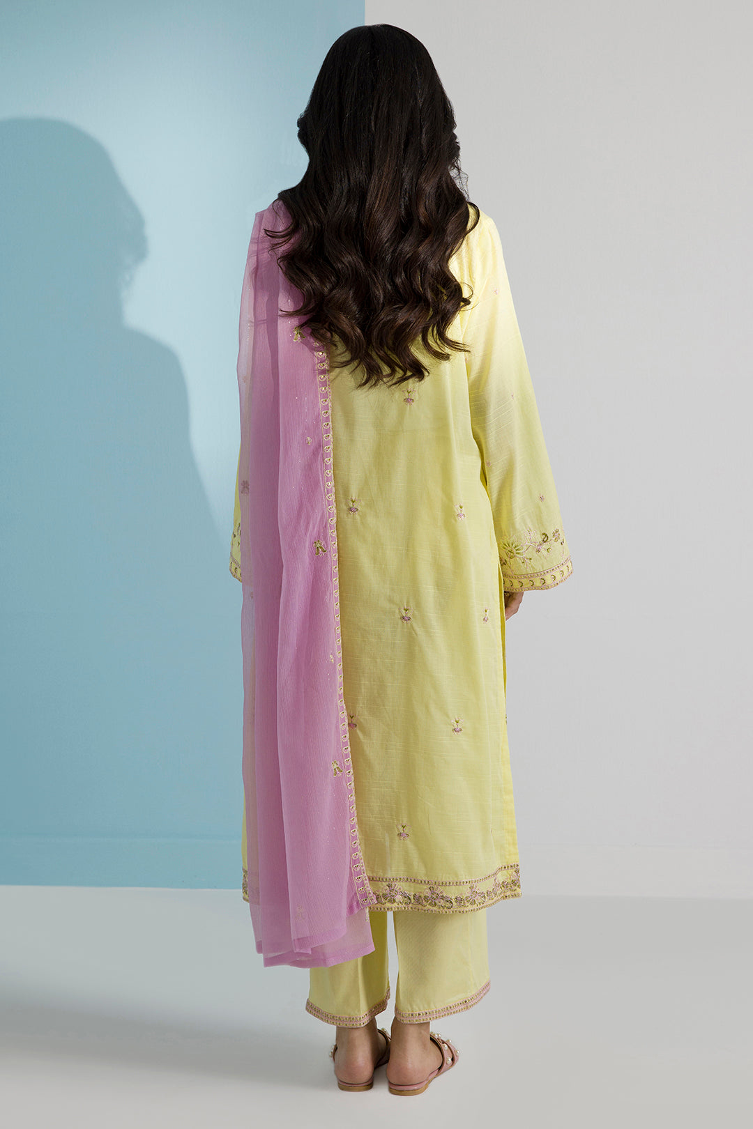 Embroidered Kurta Dupatta Trouser - 2650
