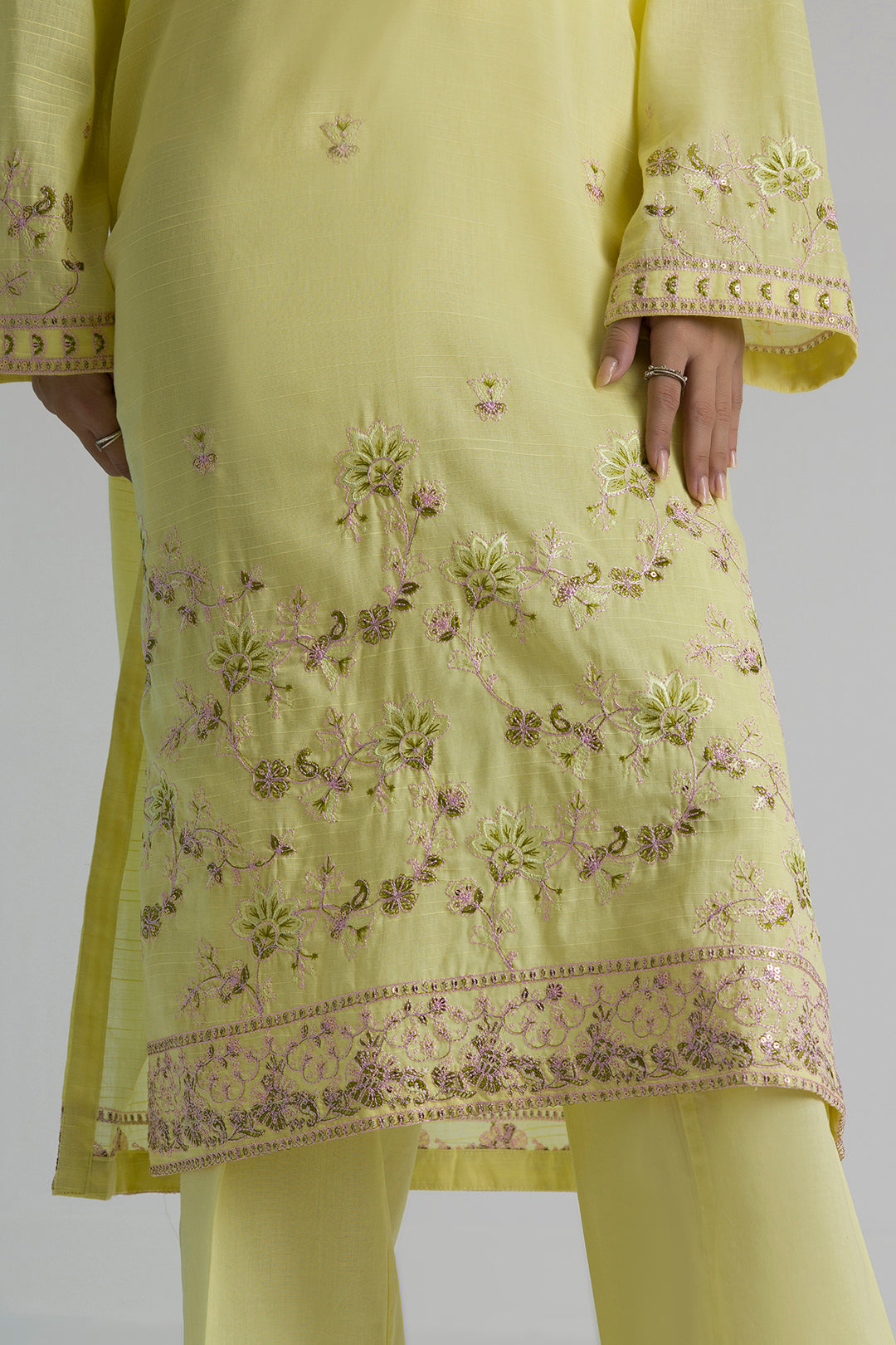 Embroidered Kurta Dupatta Trouser - 2650