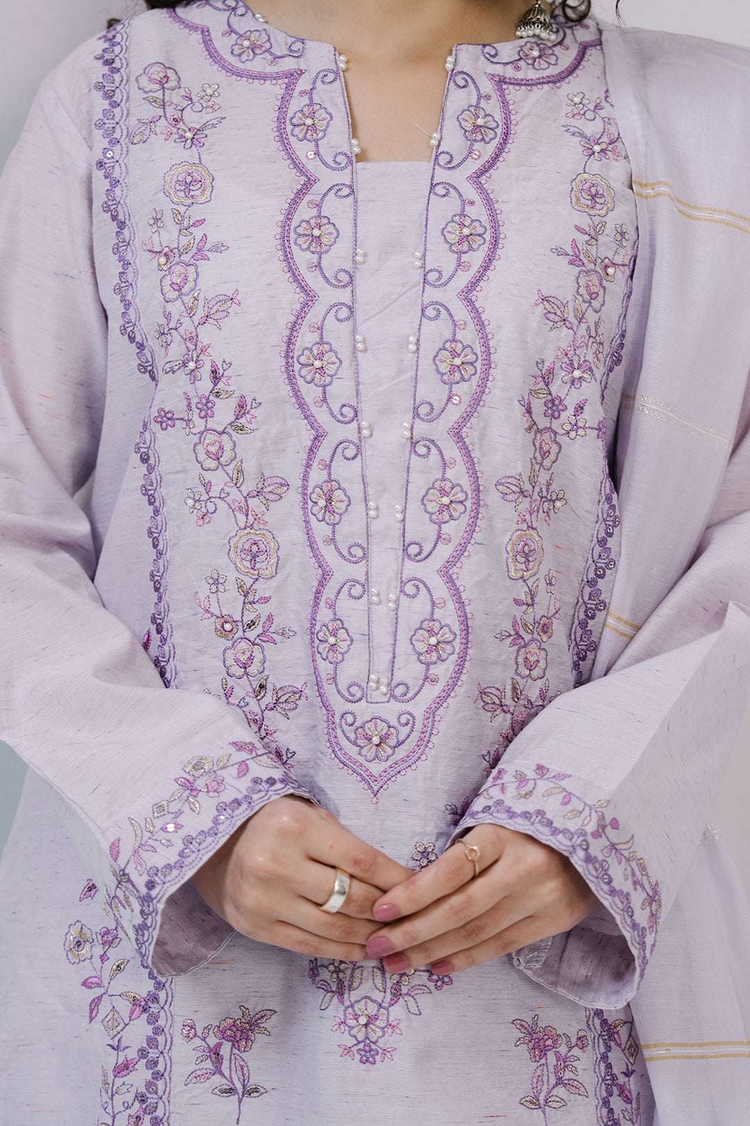 Embroidered Kurta Dupatta Trouser - 2651