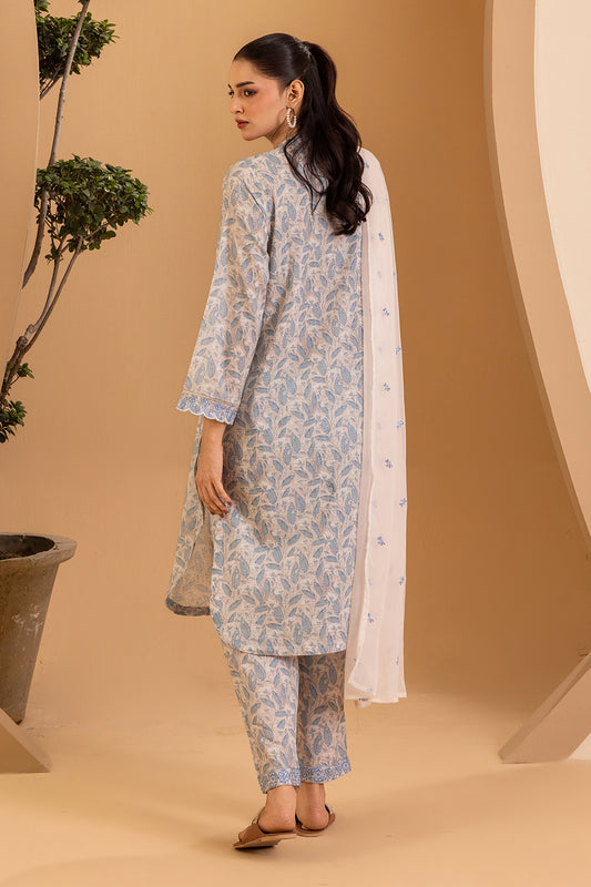 Embroidered Kurta Dupatta Trouser - 2652