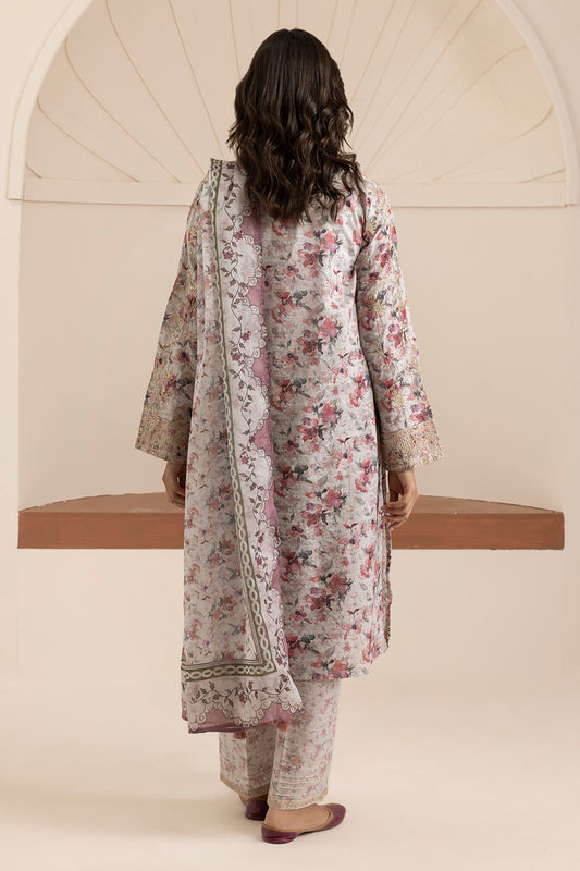 Embroidered Kurta Dupatta Trouser - 2653