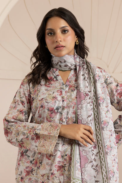 Embroidered Kurta Dupatta Trouser - 2653