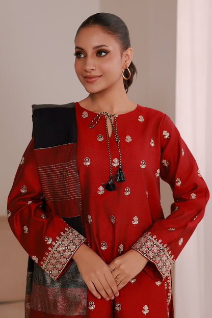 Embroidered Kurta Dupatta Trouser - 2663