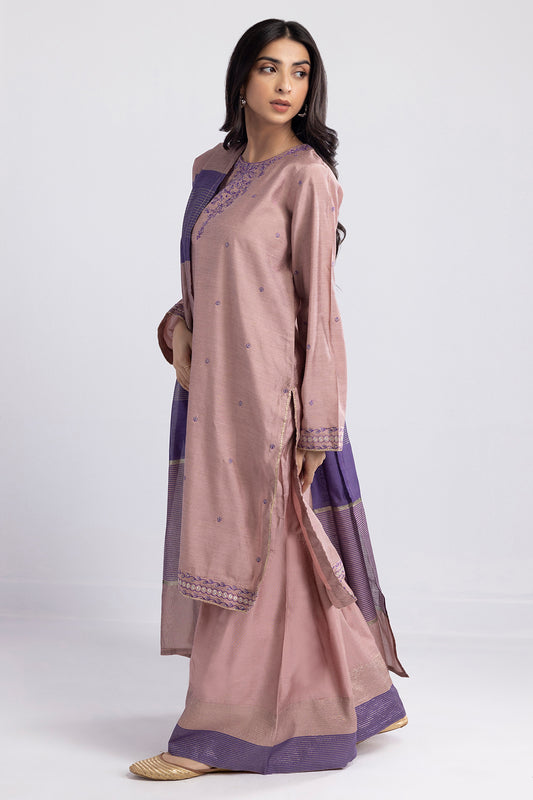 Embroidered Kurta Dupatta Trouser - 2664