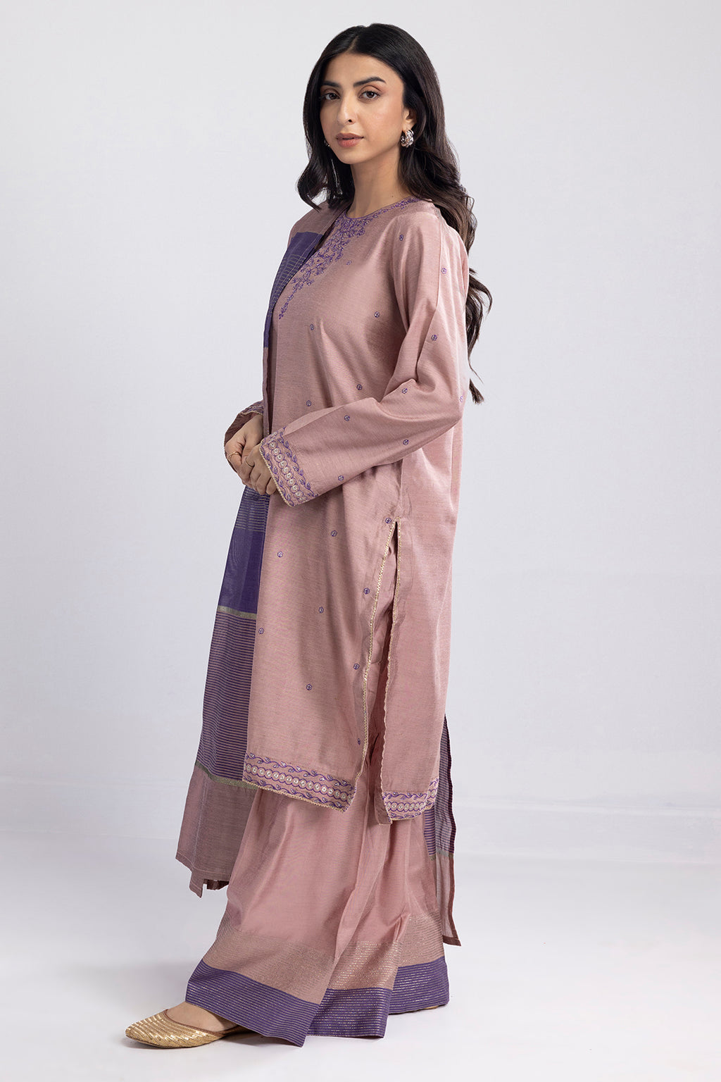 Embroidered Kurta Dupatta Trouser - 2664