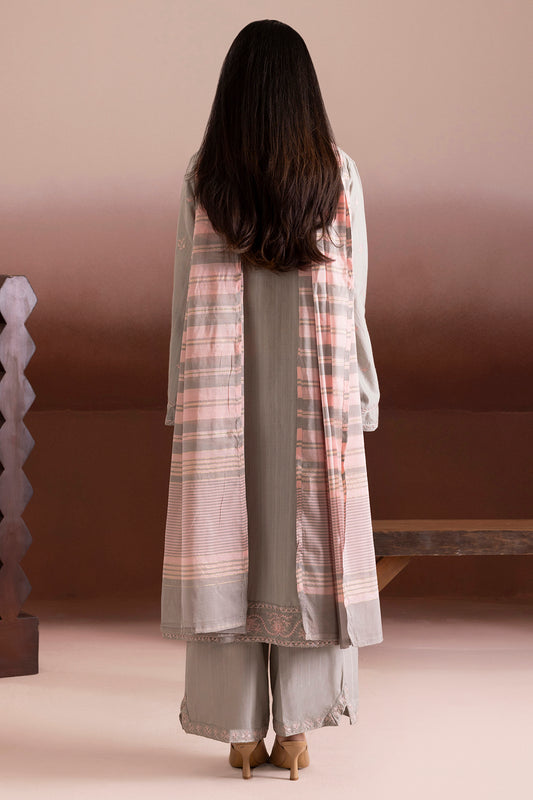 Embroidered Kurta Dupatta Trouser - 2667