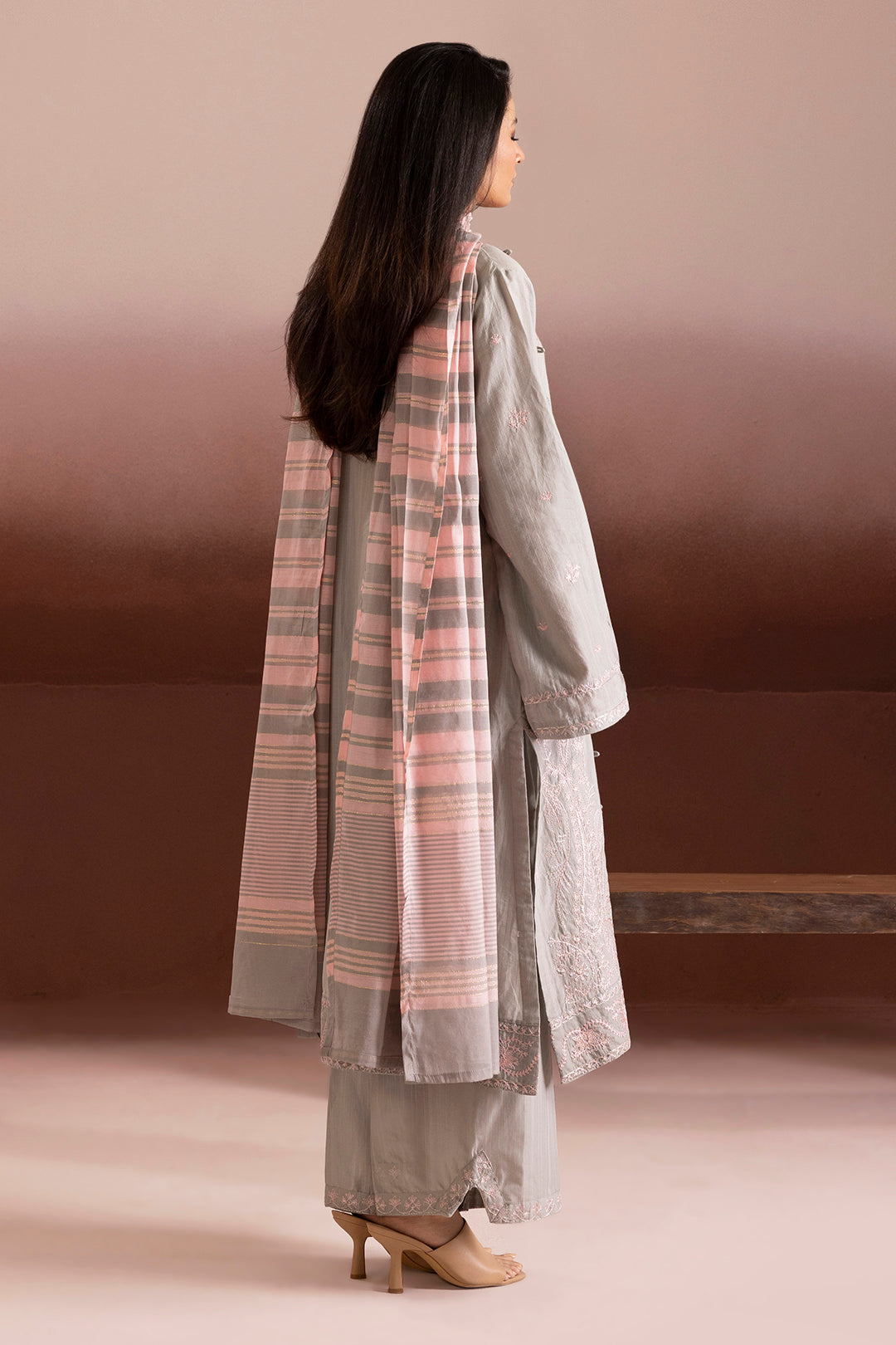 Embroidered Kurta Dupatta Trouser - 2667