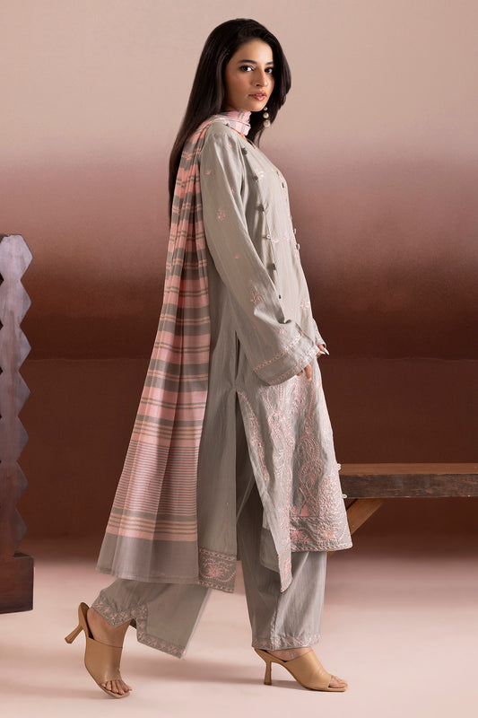 Embroidered Kurta Dupatta Trouser - 2667