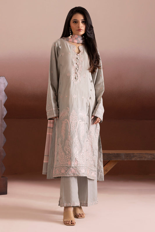 Embroidered Kurta Dupatta Trouser - 2667