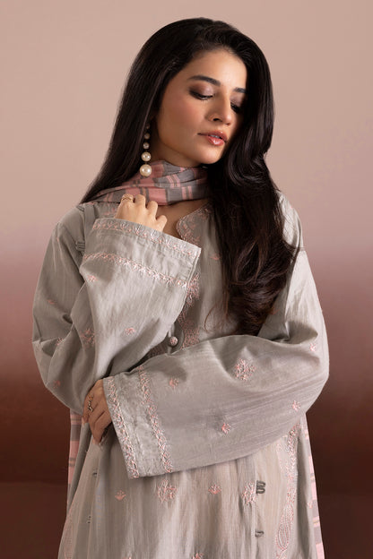 Embroidered Kurta Dupatta Trouser - 2667