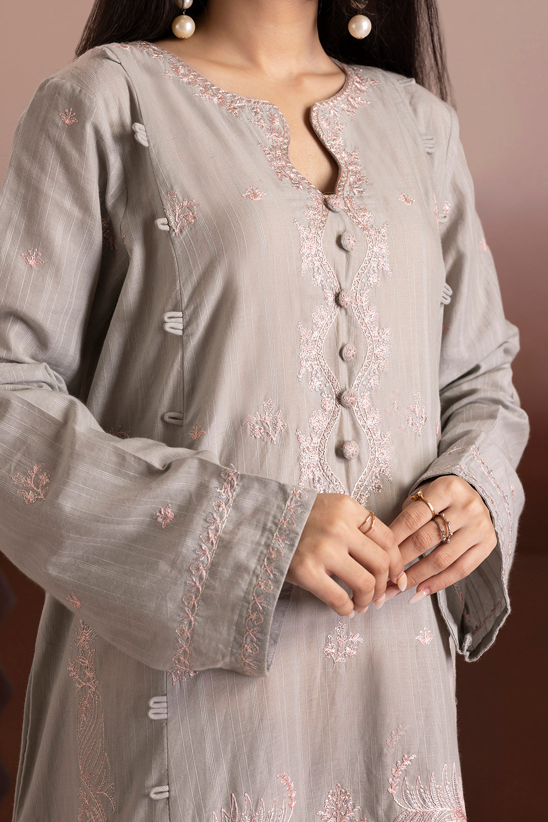 Embroidered Kurta Dupatta Trouser - 2667
