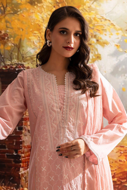 Embroidered Kurta Dupatta Trouser - 2668