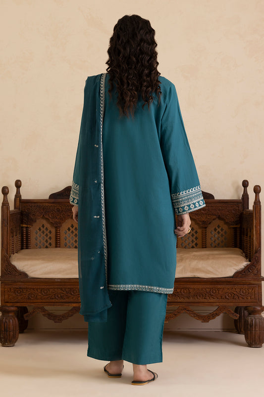 Embroidered Kurta Dupatta Trouser - 2669