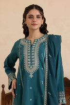 Embroidered Kurta Dupatta Trouser - 2669