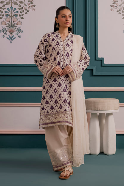 Embroidered Kurta Dupatta Trouser - 2679