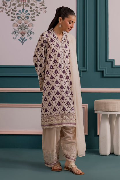 Embroidered Kurta Dupatta Trouser - 2679