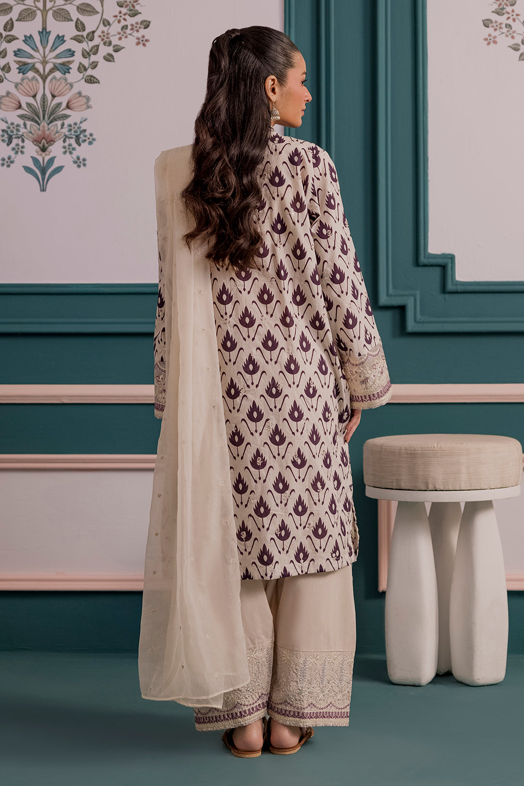 Embroidered Kurta Dupatta Trouser - 2679