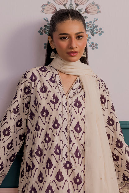 Embroidered Kurta Dupatta Trouser - 2679
