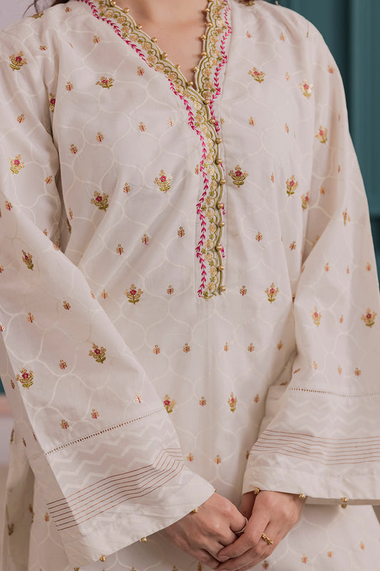 Embroidered Kurta Dupatta Trouser - 2513