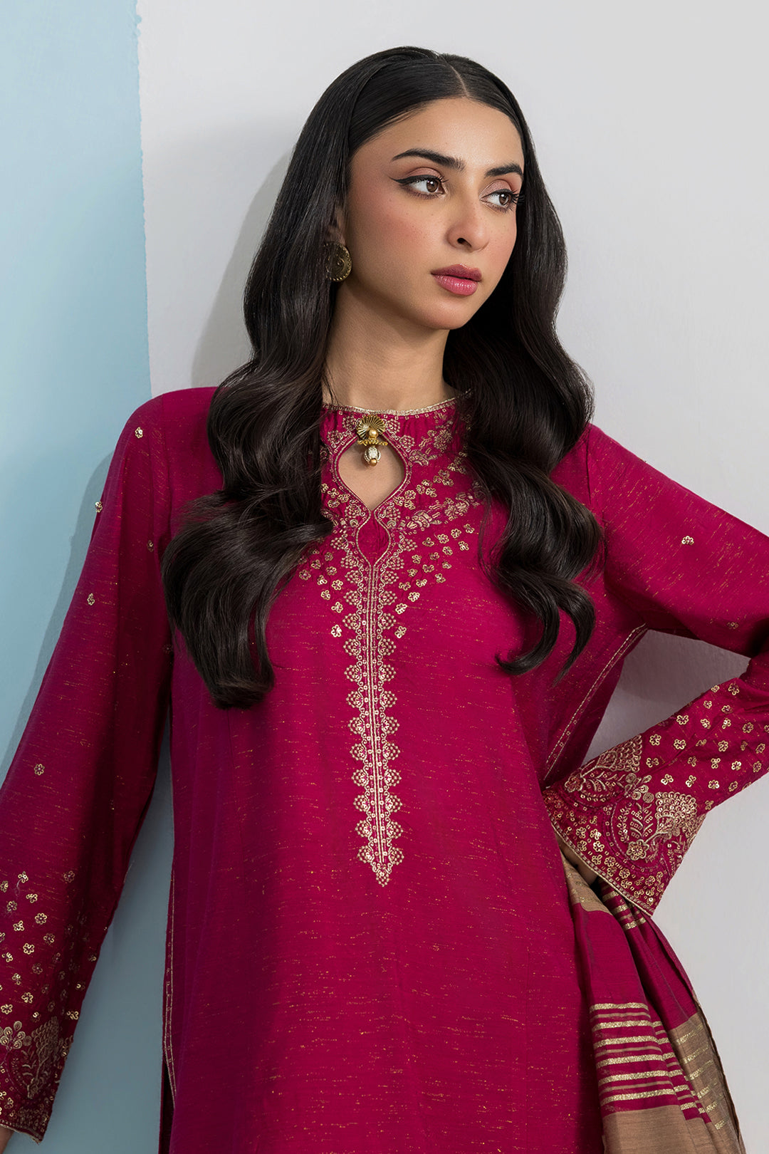 Embroidered Kurta Dupatta Trouser - 2682