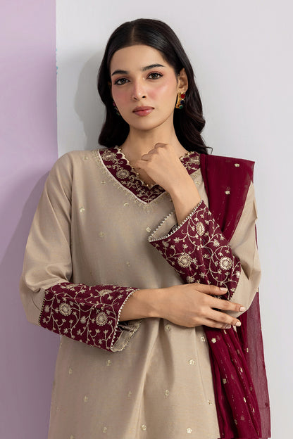 Embroidered Kurta Dupatta Trouser - 2686