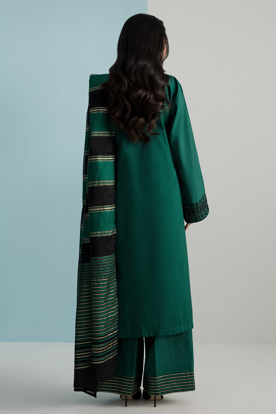 Embroidered Kurta Dupatta Trouser - 2687