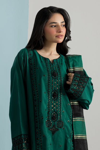Embroidered Kurta Dupatta Trouser - 2687