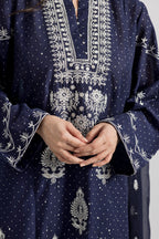 Embroidered Kurta Dupatta Trouser - 2688