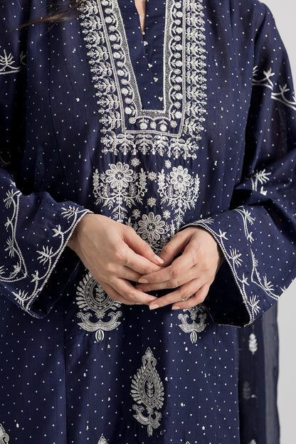 Embroidered Kurta Dupatta Trouser - 2688