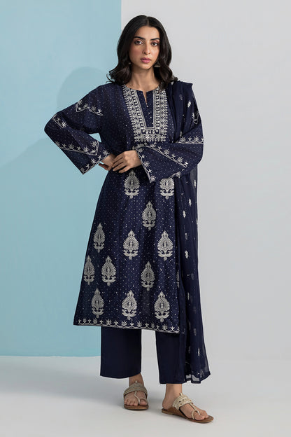 Embroidered Kurta Dupatta Trouser - 2688