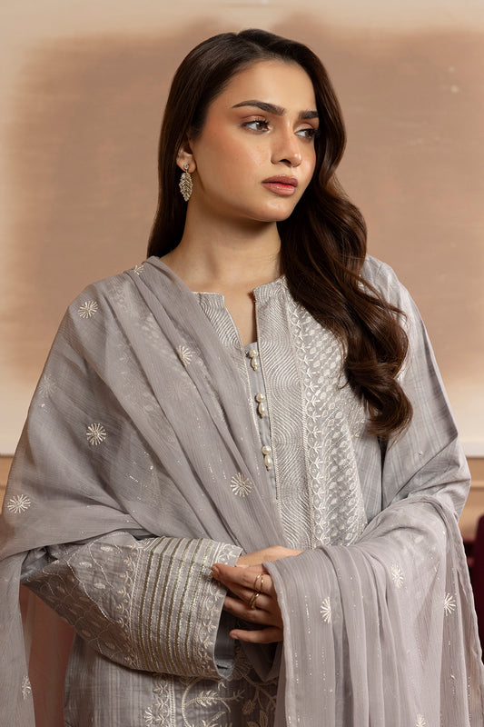 Embroidered Kurta Dupatta Trouser - 2689