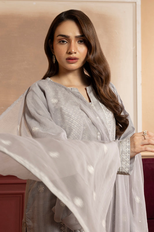 Embroidered Kurta Dupatta Trouser - 2689