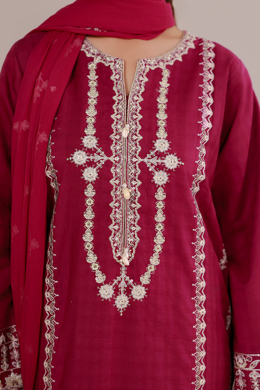 Embroidered Kurta Dupatta Trouser - 2690