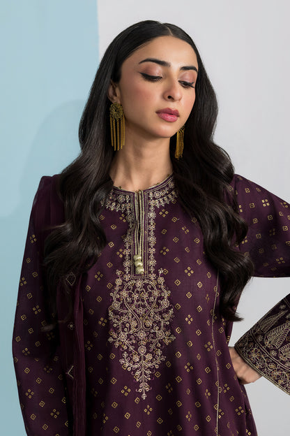 Embroidered Kurta Dupatta Trouser - 2691