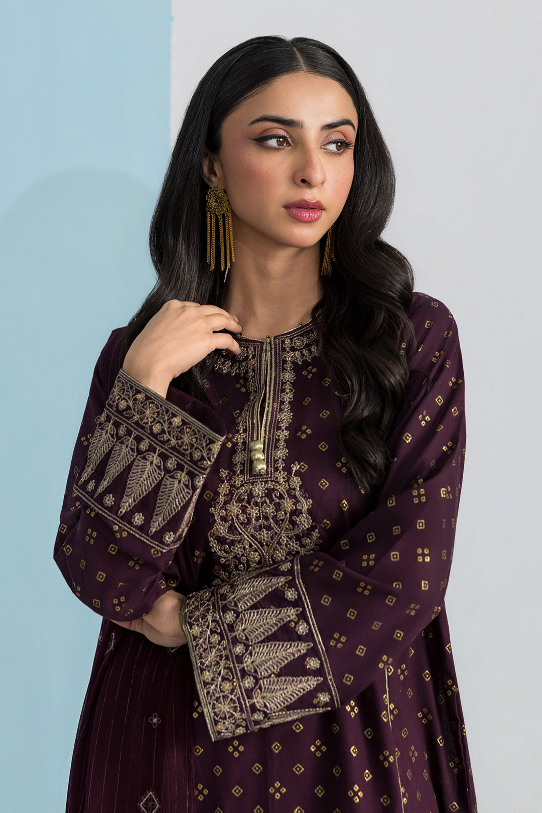 Embroidered Kurta Dupatta Trouser - 2691