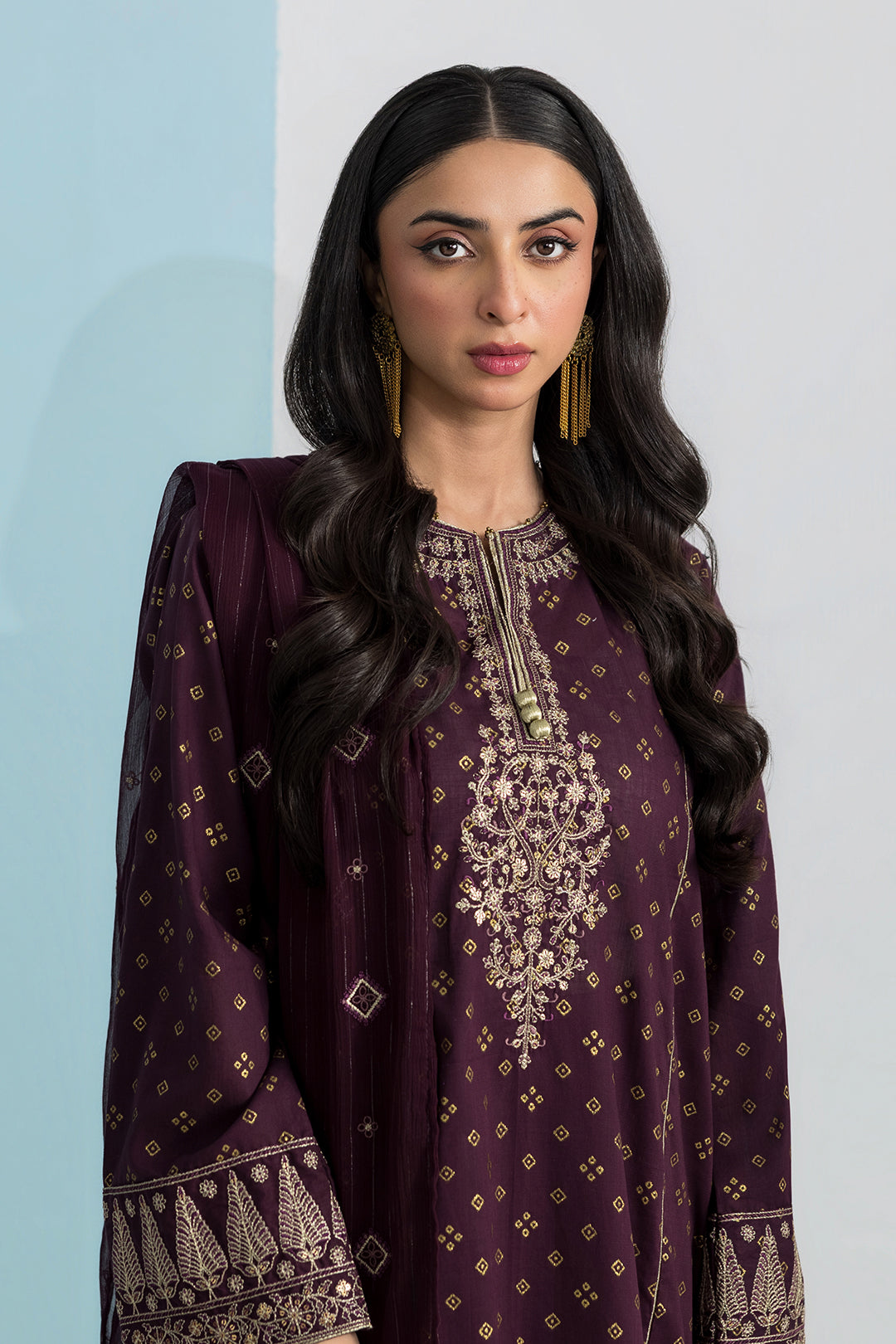 Embroidered Kurta Dupatta Trouser - 2691