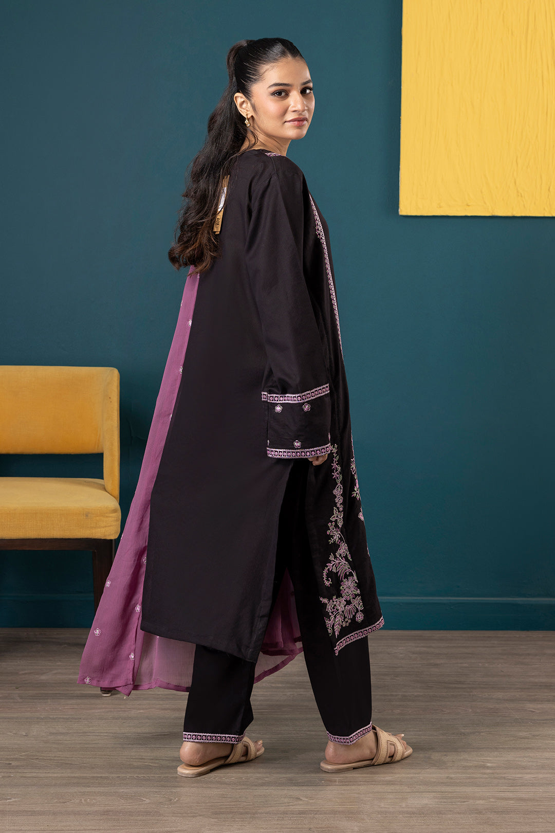 Embroidered Kurta Dupatta Trouser - 2834