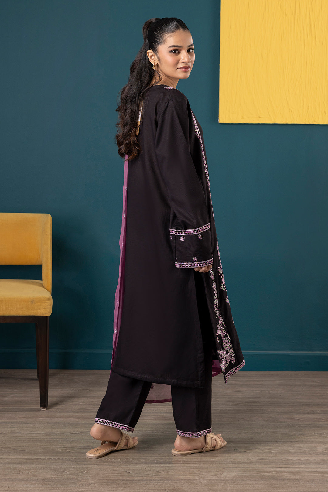 Embroidered Kurta Dupatta Trouser - 2834