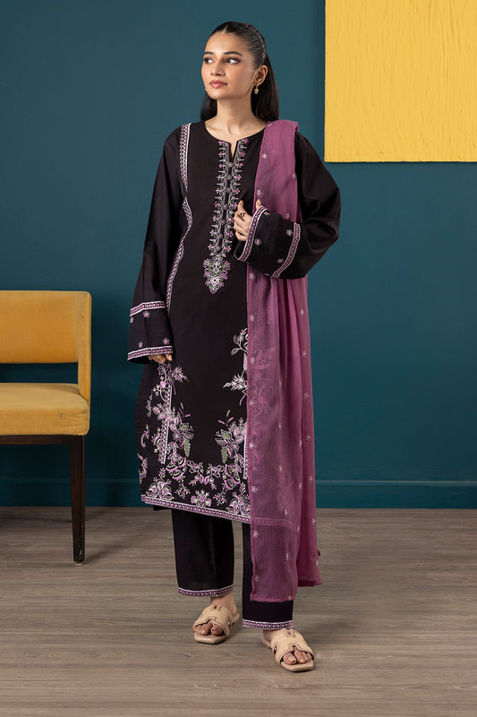 Embroidered Kurta Dupatta Trouser - 2834