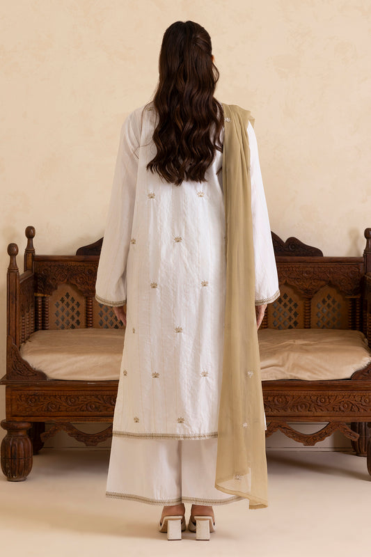 Embroidered Kurta Dupatta Trouser - 2835