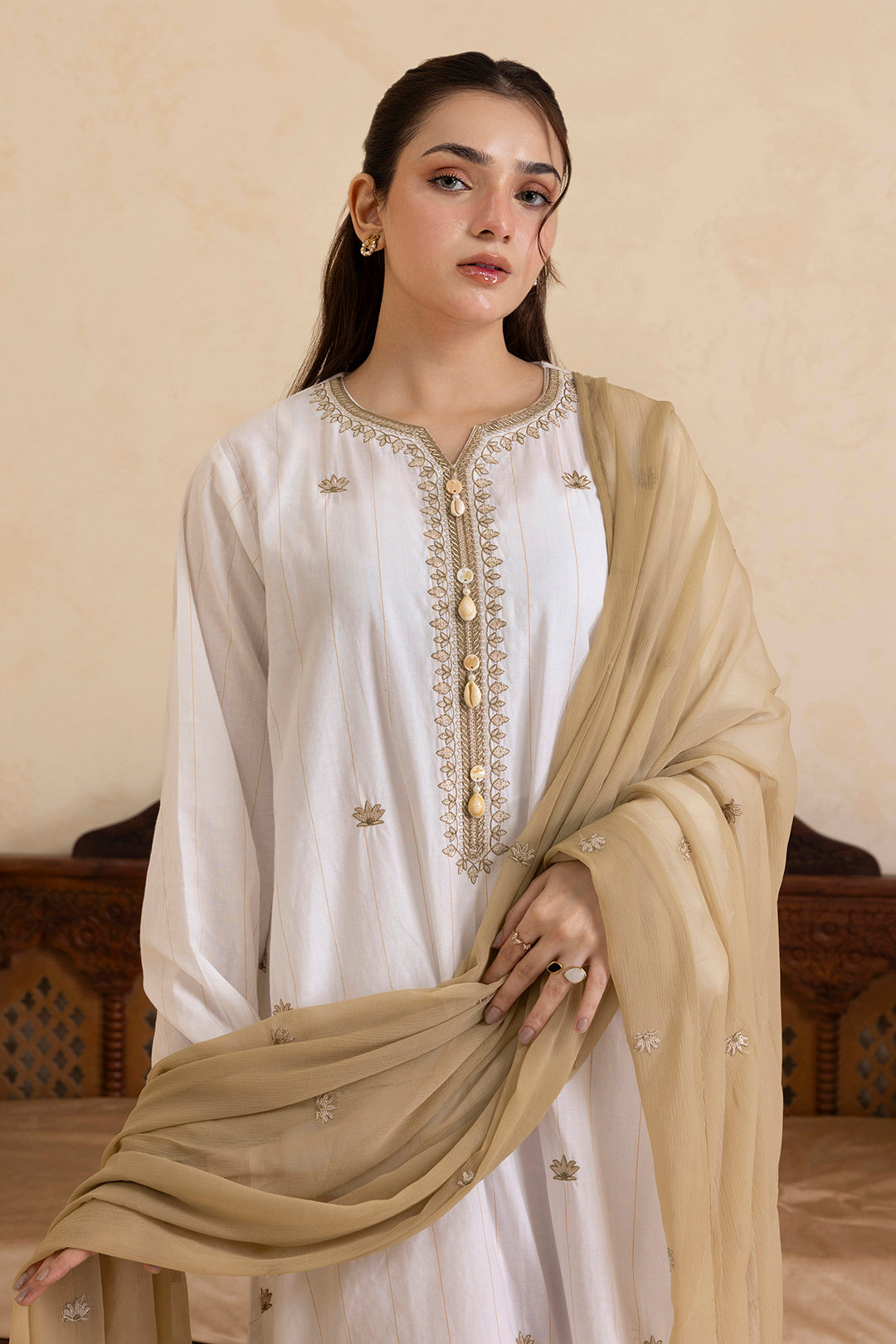 Embroidered Kurta Dupatta Trouser - 2835