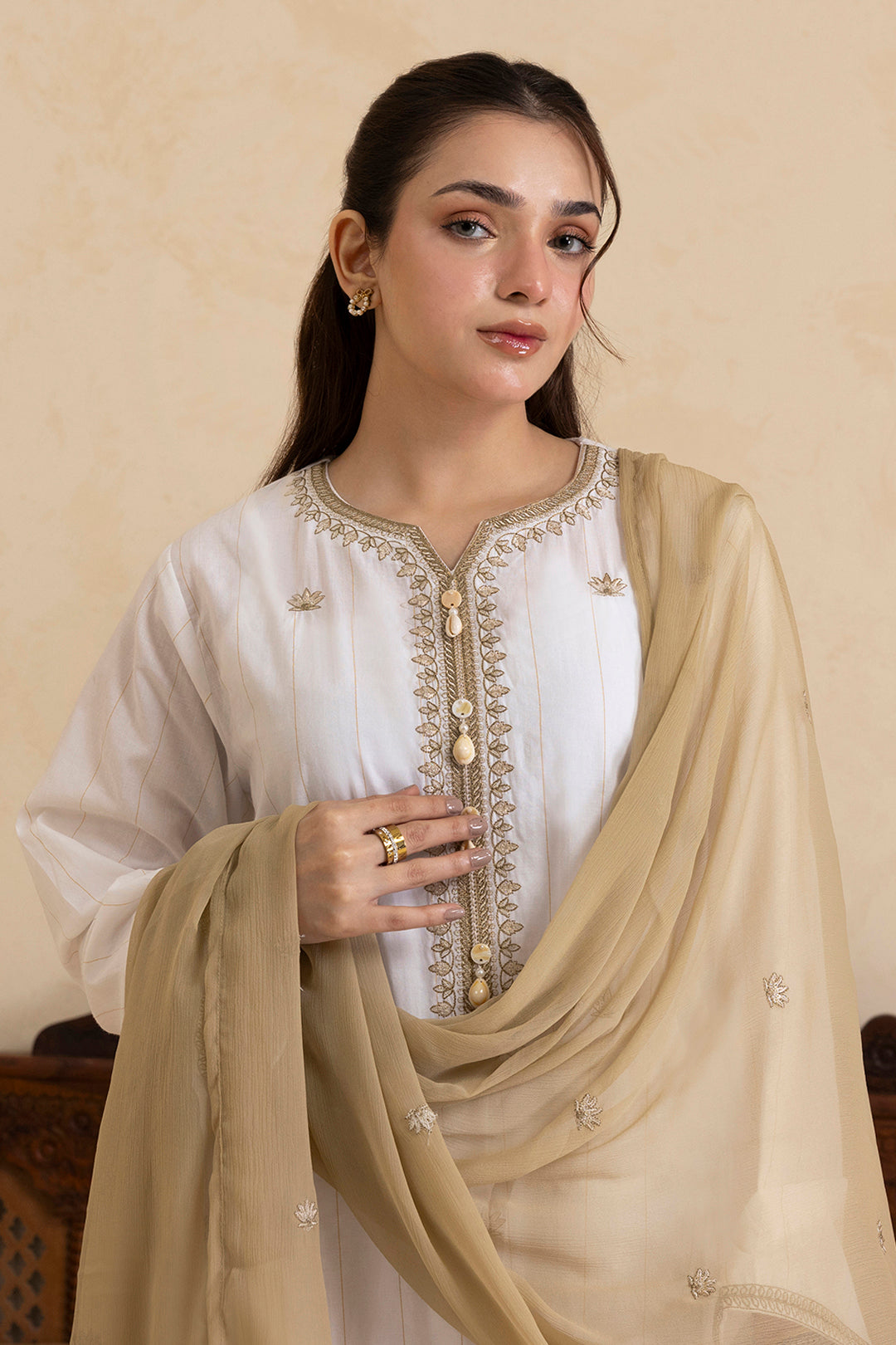 Embroidered Kurta Dupatta Trouser - 2835