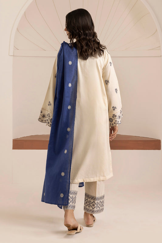 Embroidered Kurta Dupatta Trouser - 2836