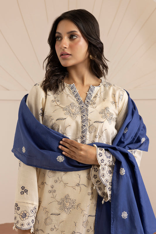 Embroidered Kurta Dupatta Trouser - 2836