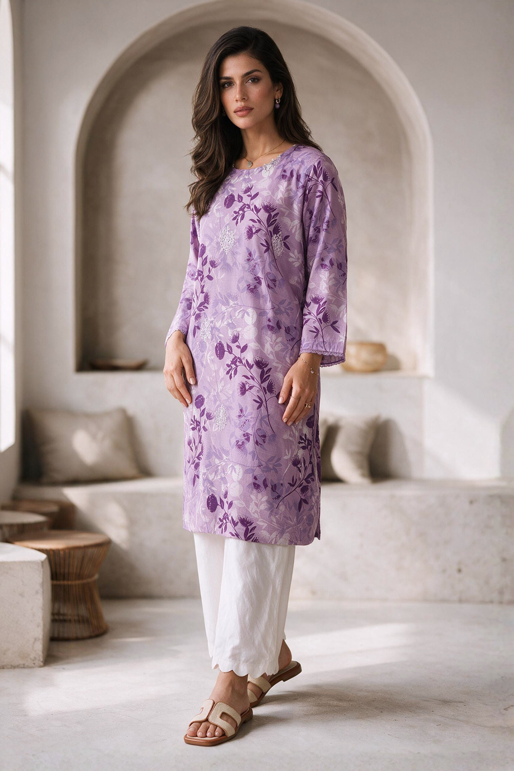 Embroidered Kurta - 1911
